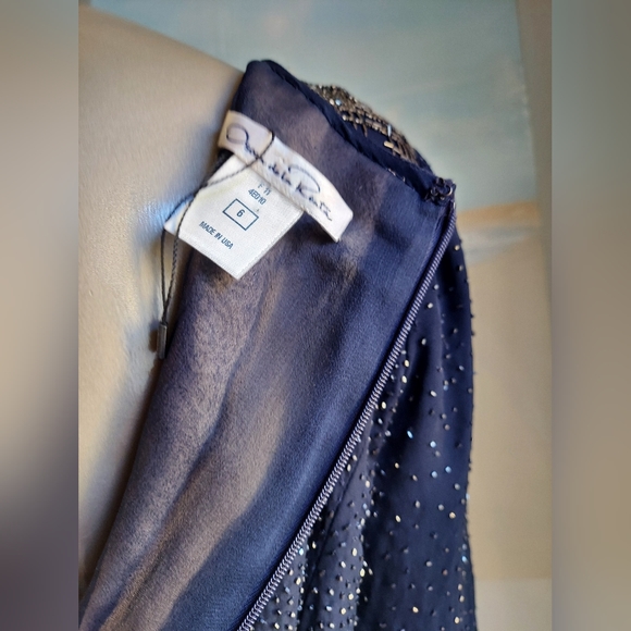 ◇$12,990 OSCAR DE LA RENTA BLUE CRYSTAL BEAD FIREWORKS RUNWAY GOWN 6 - Picture 11 of 16